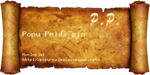 Popu Pelágia névjegykártya